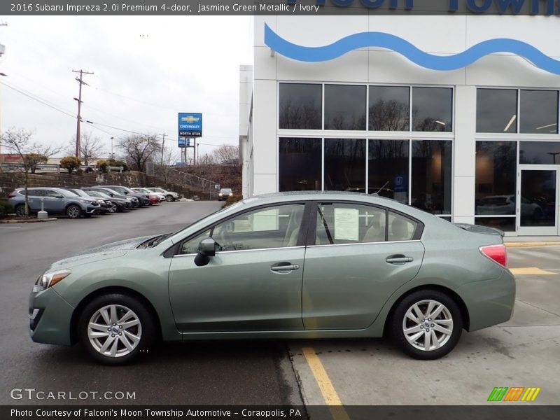 Jasmine Green Metallic / Ivory 2016 Subaru Impreza 2.0i Premium 4-door