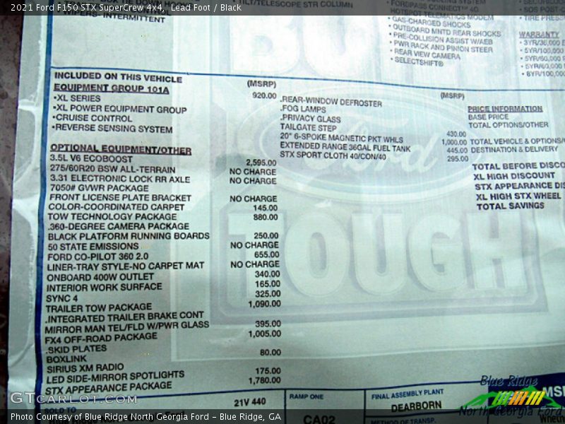 Lead Foot / Black 2021 Ford F150 STX SuperCrew 4x4