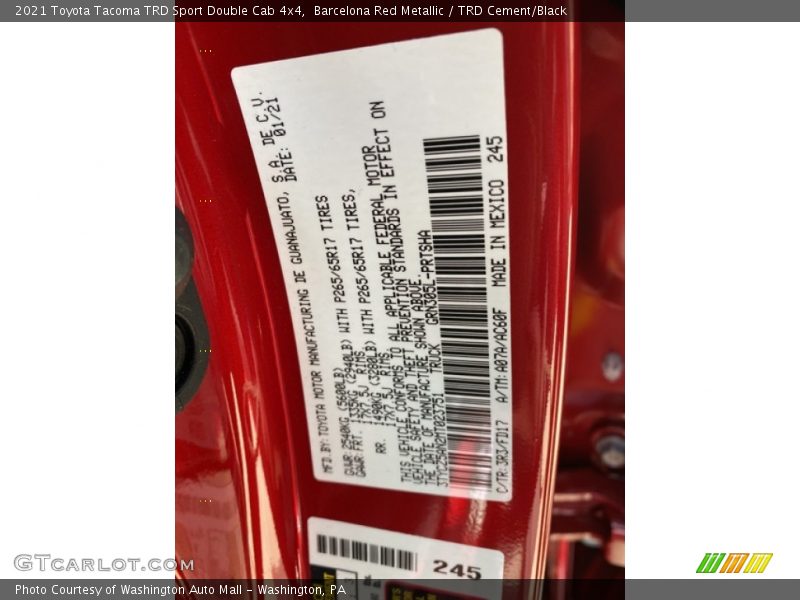 Barcelona Red Metallic / TRD Cement/Black 2021 Toyota Tacoma TRD Sport Double Cab 4x4