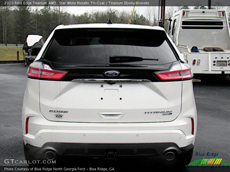Star White Metallic Tri-Coat / Titanium Ebony/Brunello 2020 Ford Edge Titanium AWD