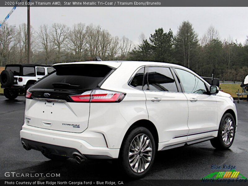 Star White Metallic Tri-Coat / Titanium Ebony/Brunello 2020 Ford Edge Titanium AWD