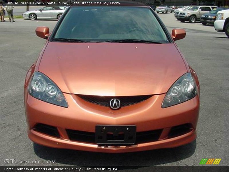 Blaze Orange Metallic / Ebony 2005 Acura RSX Type S Sports Coupe