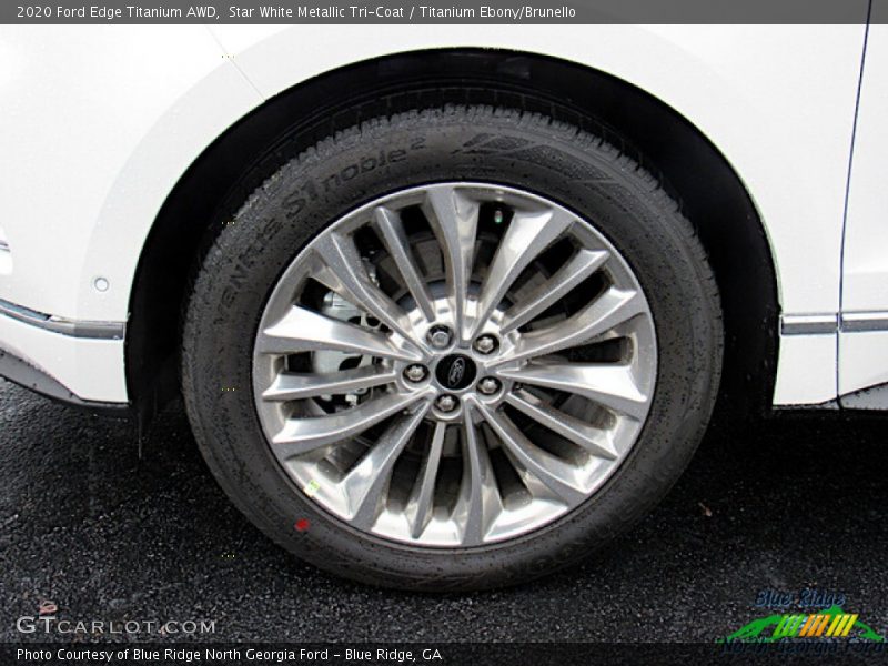 Star White Metallic Tri-Coat / Titanium Ebony/Brunello 2020 Ford Edge Titanium AWD