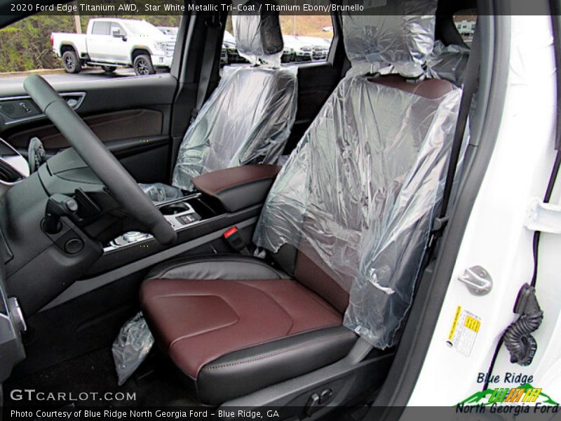 Star White Metallic Tri-Coat / Titanium Ebony/Brunello 2020 Ford Edge Titanium AWD