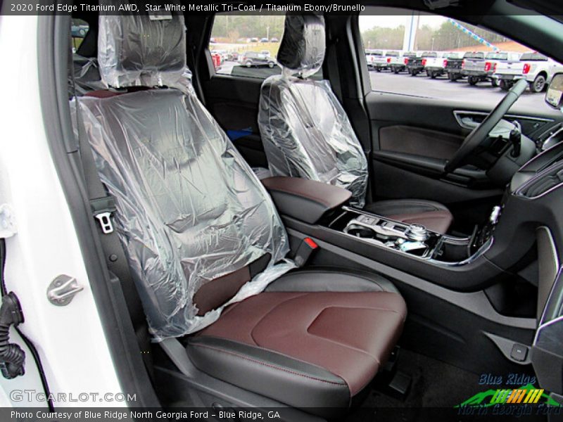 Star White Metallic Tri-Coat / Titanium Ebony/Brunello 2020 Ford Edge Titanium AWD
