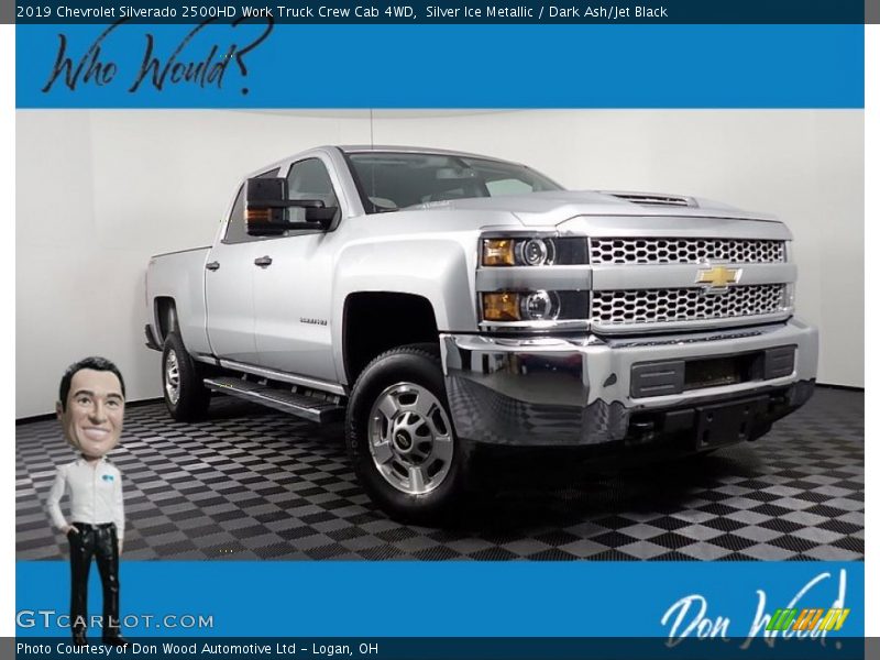 Silver Ice Metallic / Dark Ash/Jet Black 2019 Chevrolet Silverado 2500HD Work Truck Crew Cab 4WD