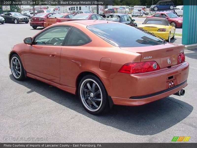 Blaze Orange Metallic / Ebony 2005 Acura RSX Type S Sports Coupe