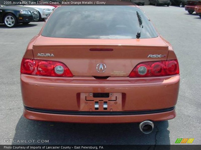 Blaze Orange Metallic / Ebony 2005 Acura RSX Type S Sports Coupe