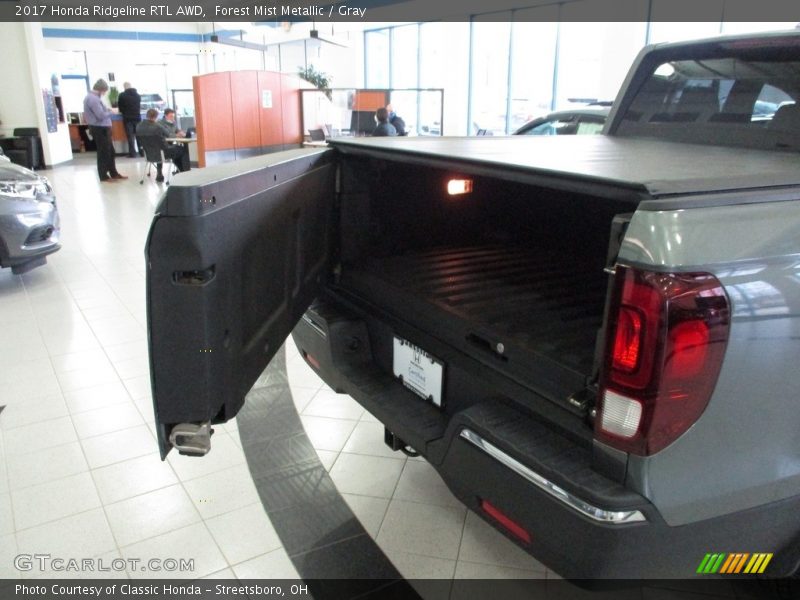 Forest Mist Metallic / Gray 2017 Honda Ridgeline RTL AWD