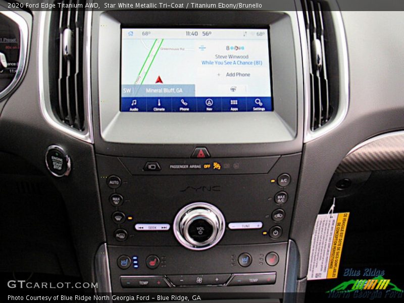 Star White Metallic Tri-Coat / Titanium Ebony/Brunello 2020 Ford Edge Titanium AWD
