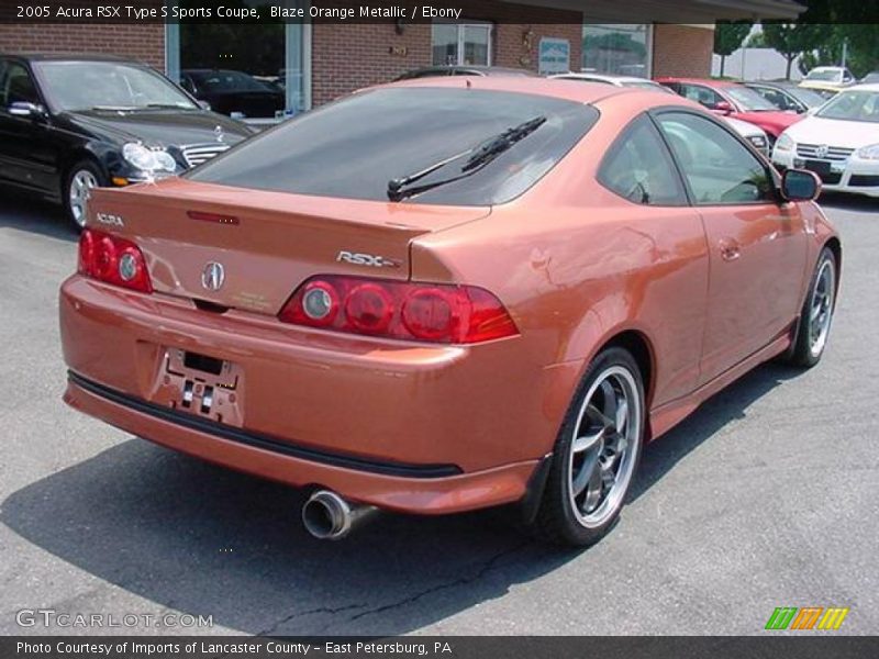 Blaze Orange Metallic / Ebony 2005 Acura RSX Type S Sports Coupe