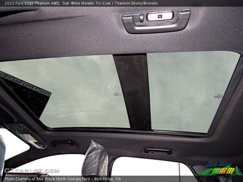 Star White Metallic Tri-Coat / Titanium Ebony/Brunello 2020 Ford Edge Titanium AWD