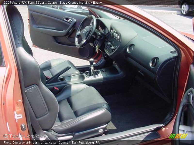 Blaze Orange Metallic / Ebony 2005 Acura RSX Type S Sports Coupe