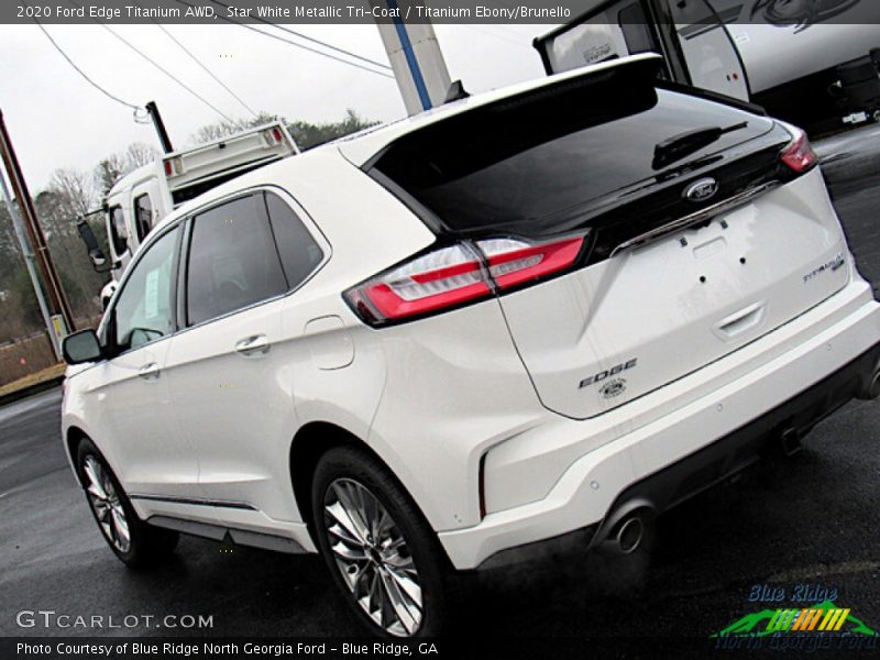 Star White Metallic Tri-Coat / Titanium Ebony/Brunello 2020 Ford Edge Titanium AWD