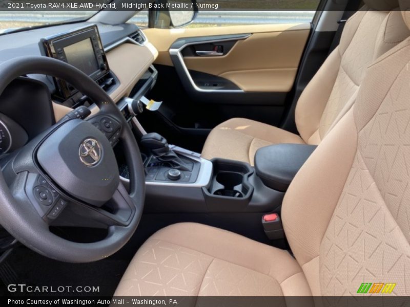 Midnight Black Metallic / Nutmeg 2021 Toyota RAV4 XLE AWD Hybrid