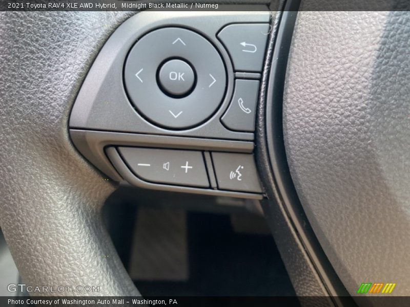 Midnight Black Metallic / Nutmeg 2021 Toyota RAV4 XLE AWD Hybrid