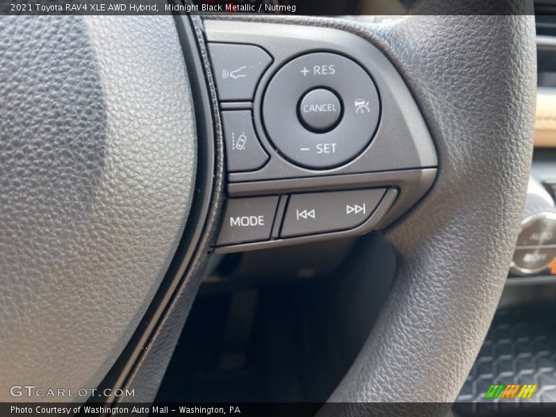 Midnight Black Metallic / Nutmeg 2021 Toyota RAV4 XLE AWD Hybrid