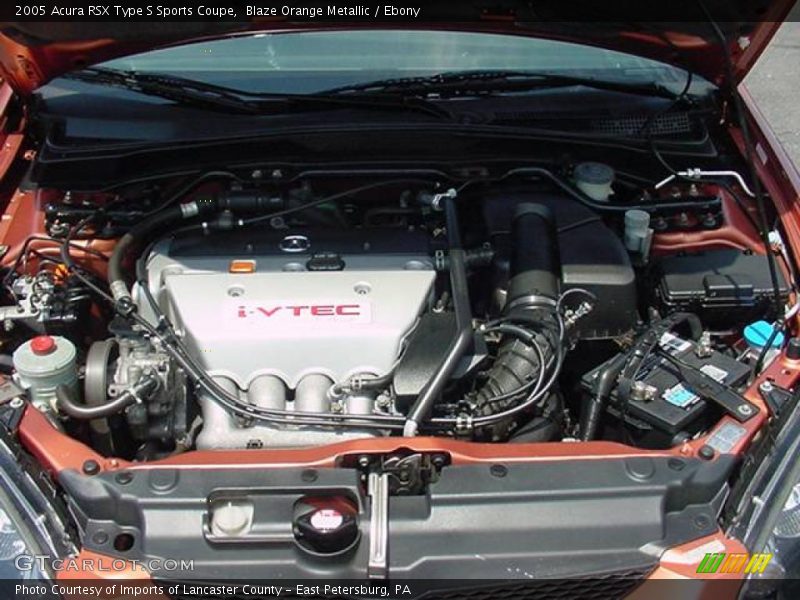 Blaze Orange Metallic / Ebony 2005 Acura RSX Type S Sports Coupe