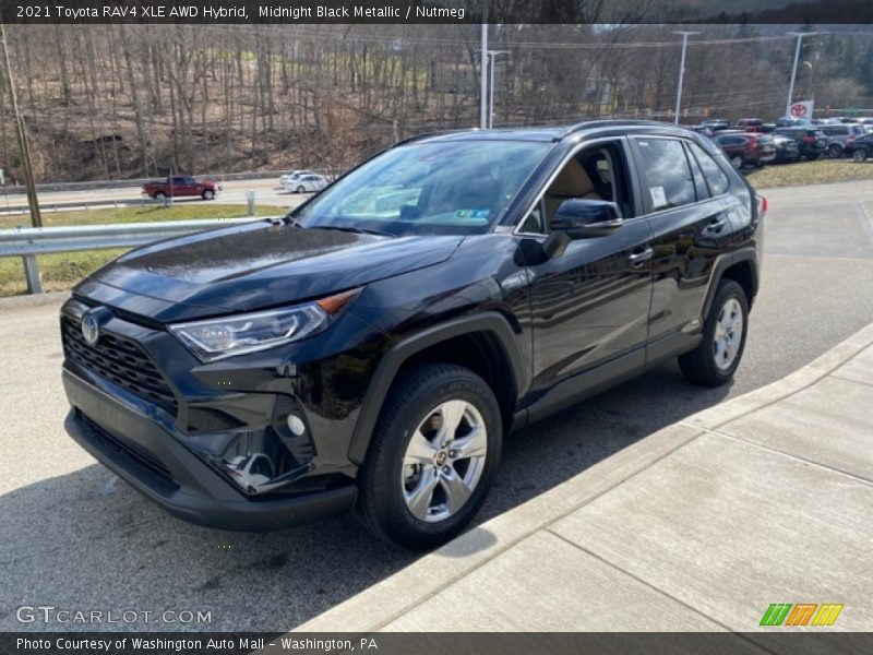 Midnight Black Metallic / Nutmeg 2021 Toyota RAV4 XLE AWD Hybrid
