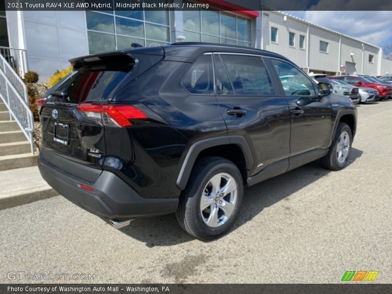 Midnight Black Metallic / Nutmeg 2021 Toyota RAV4 XLE AWD Hybrid