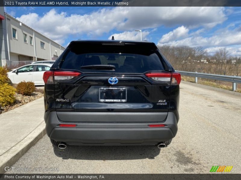 Midnight Black Metallic / Nutmeg 2021 Toyota RAV4 XLE AWD Hybrid