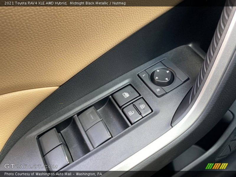 Midnight Black Metallic / Nutmeg 2021 Toyota RAV4 XLE AWD Hybrid