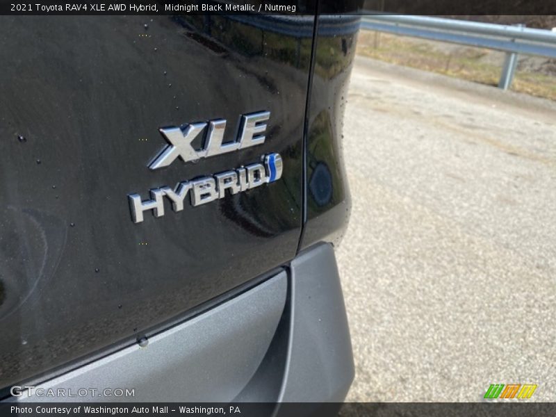 Midnight Black Metallic / Nutmeg 2021 Toyota RAV4 XLE AWD Hybrid