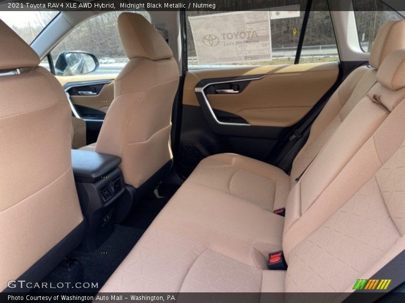 Midnight Black Metallic / Nutmeg 2021 Toyota RAV4 XLE AWD Hybrid