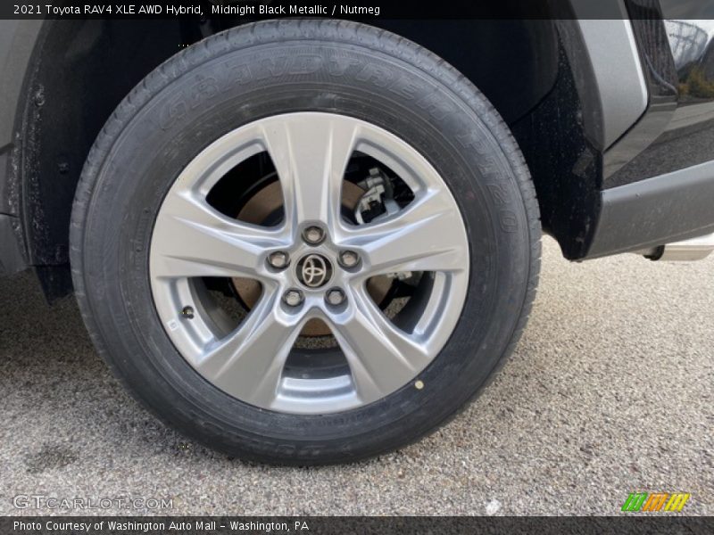 Midnight Black Metallic / Nutmeg 2021 Toyota RAV4 XLE AWD Hybrid