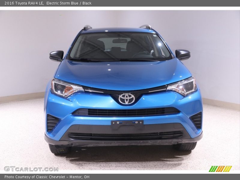 Electric Storm Blue / Black 2016 Toyota RAV4 LE