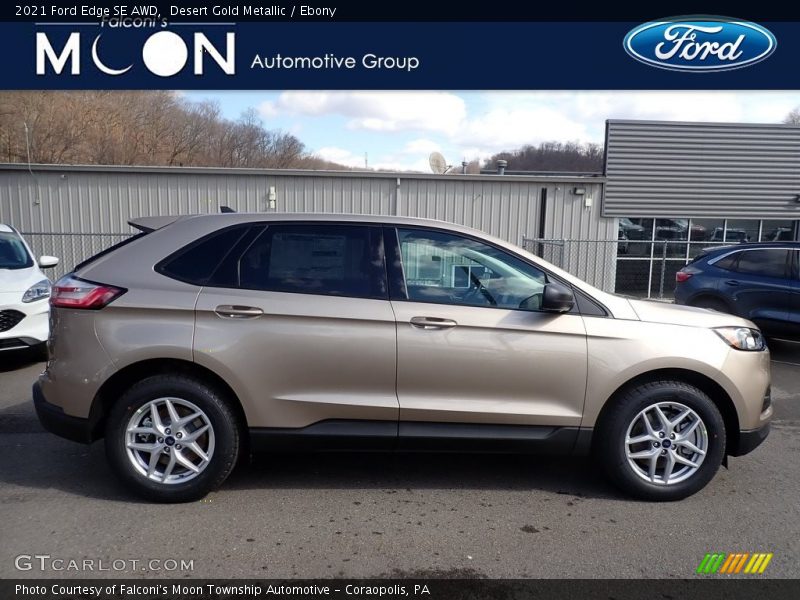 Desert Gold Metallic / Ebony 2021 Ford Edge SE AWD