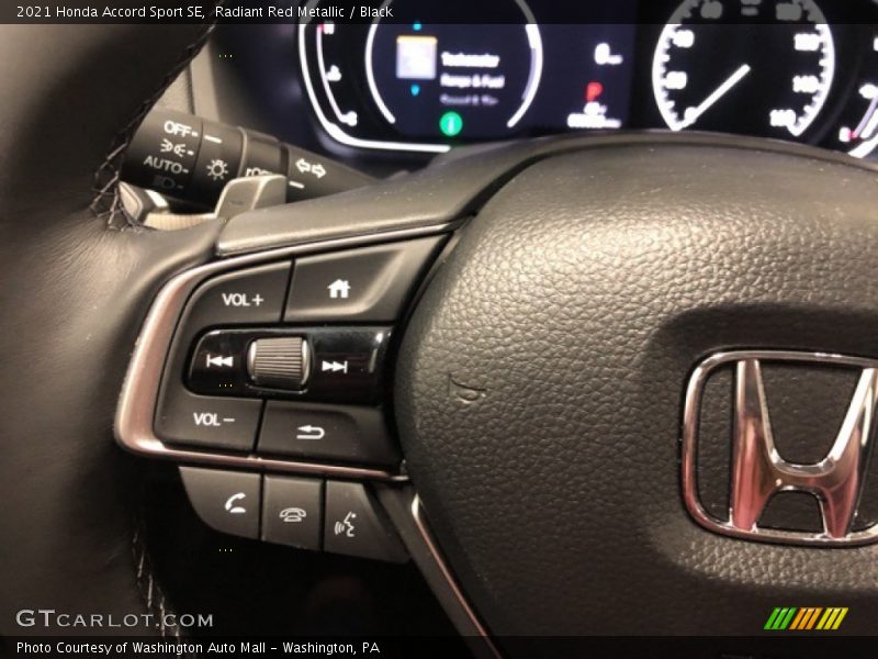 Radiant Red Metallic / Black 2021 Honda Accord Sport SE