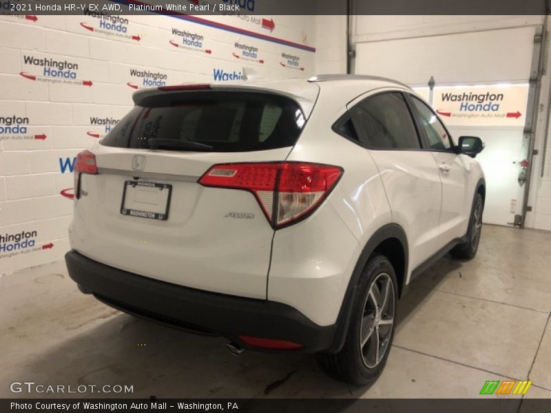 Platinum White Pearl / Black 2021 Honda HR-V EX AWD