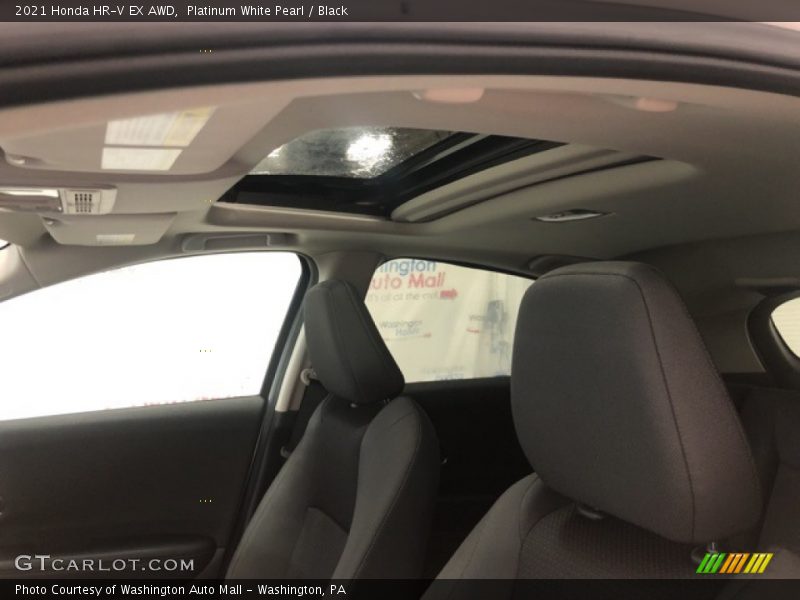 Platinum White Pearl / Black 2021 Honda HR-V EX AWD
