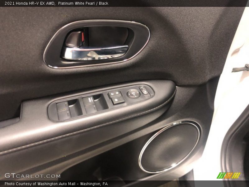 Platinum White Pearl / Black 2021 Honda HR-V EX AWD