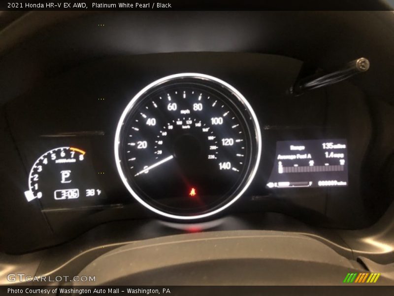 Platinum White Pearl / Black 2021 Honda HR-V EX AWD
