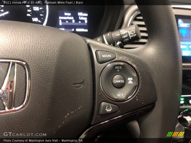Platinum White Pearl / Black 2021 Honda HR-V EX AWD