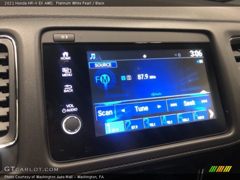 Platinum White Pearl / Black 2021 Honda HR-V EX AWD
