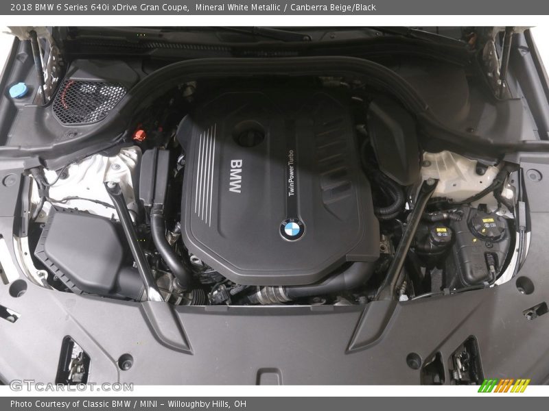 Mineral White Metallic / Canberra Beige/Black 2018 BMW 6 Series 640i xDrive Gran Coupe
