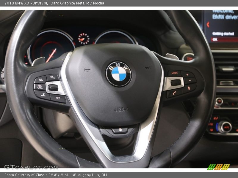 Dark Graphite Metallic / Mocha 2018 BMW X3 xDrive30i