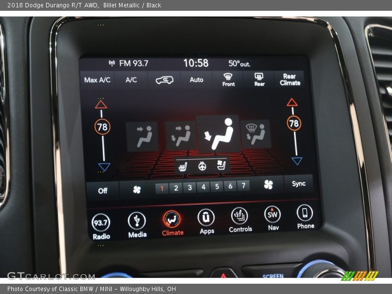 Billet Metallic / Black 2018 Dodge Durango R/T AWD