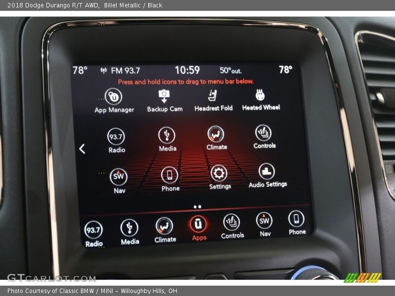 Billet Metallic / Black 2018 Dodge Durango R/T AWD