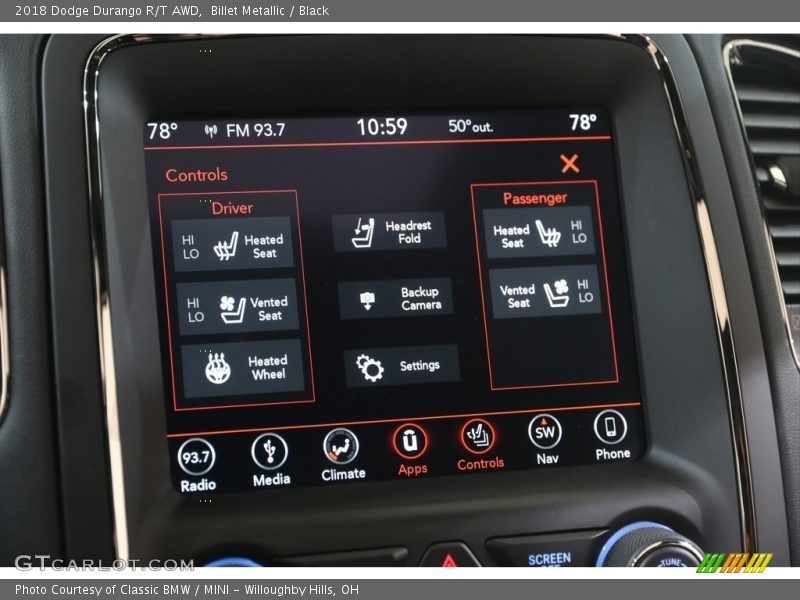 Billet Metallic / Black 2018 Dodge Durango R/T AWD