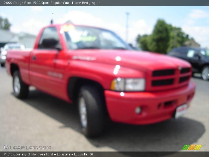 Flame Red / Agate 2000 Dodge Ram 1500 Sport Regular Cab
