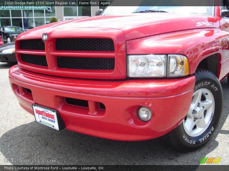 Flame Red / Agate 2000 Dodge Ram 1500 Sport Regular Cab
