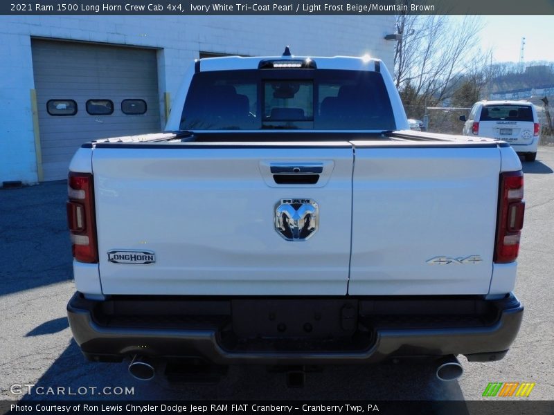 Ivory White Tri-Coat Pearl / Light Frost Beige/Mountain Brown 2021 Ram 1500 Long Horn Crew Cab 4x4