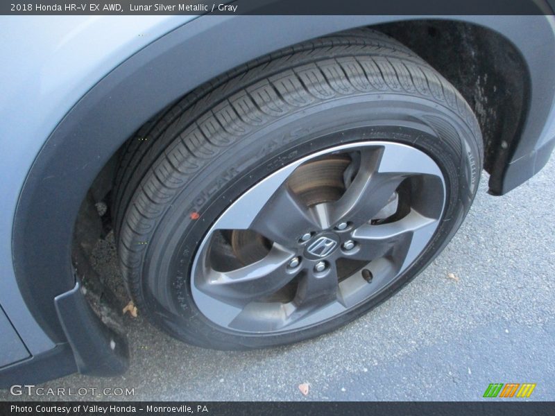 Lunar Silver Metallic / Gray 2018 Honda HR-V EX AWD