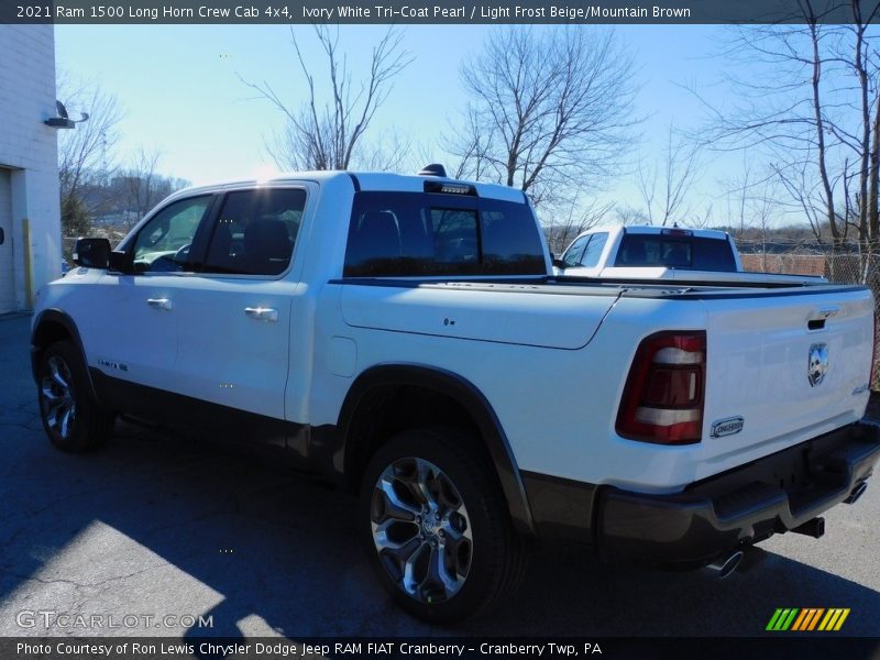 Ivory White Tri-Coat Pearl / Light Frost Beige/Mountain Brown 2021 Ram 1500 Long Horn Crew Cab 4x4