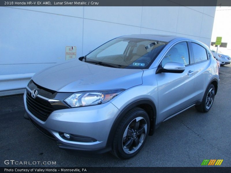 Lunar Silver Metallic / Gray 2018 Honda HR-V EX AWD