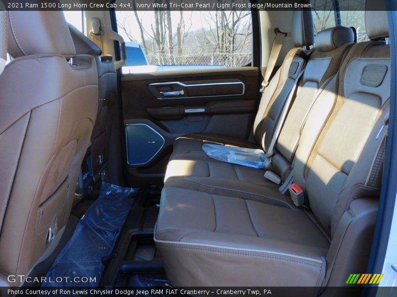 Ivory White Tri-Coat Pearl / Light Frost Beige/Mountain Brown 2021 Ram 1500 Long Horn Crew Cab 4x4